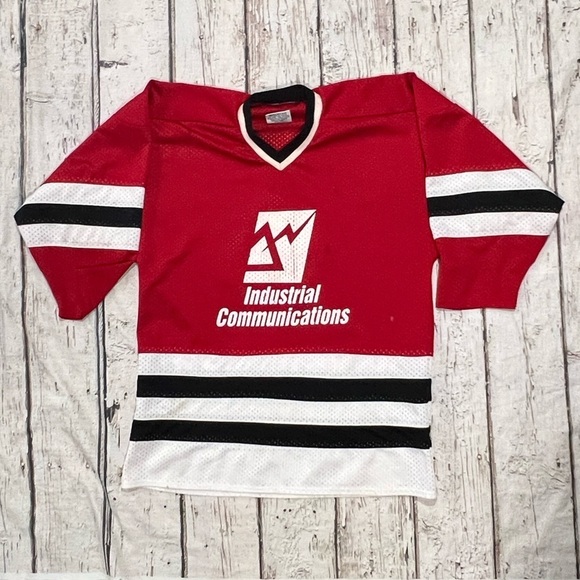 Vintage Industrial Standard Red Club Sports Hockey Jersey - Picture 1 of 7